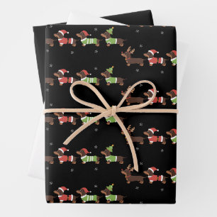 Dachshund Christmas Wiener Dog Lover Holiday Dogs  Wrapping Paper Sheet