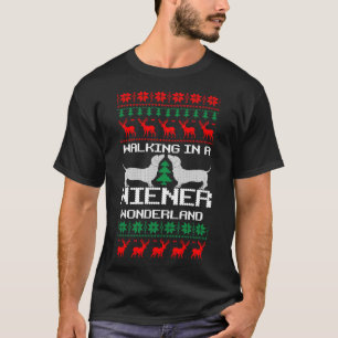 Dachshund Christmas Wiener Wonderland Dog Ugly Chr T-Shirt