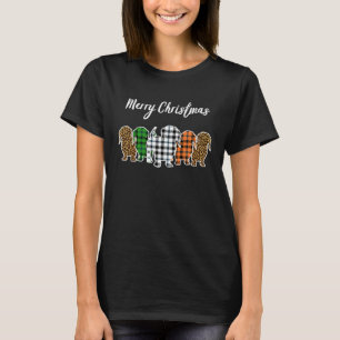 Dachshund Christmas Womens Weenie Dog Plaid T-Shirt