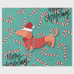 Dachshund christmas wrapping paper