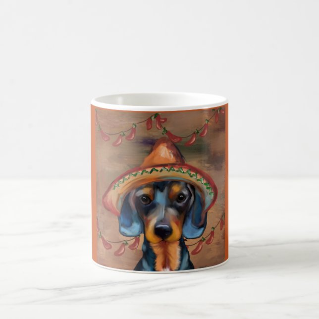 Dachshund Cinco de Mayo Coffee Mug (Center)
