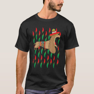 Dachshund Cinco De Mayo Cute Dog Sombrero Mexican T-Shirt