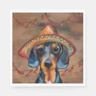 Dachshund Cinco de Mayo Napkin