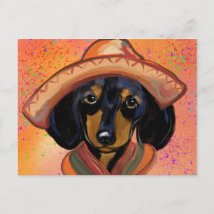 Dachshund Cinco de Mayo Postcard