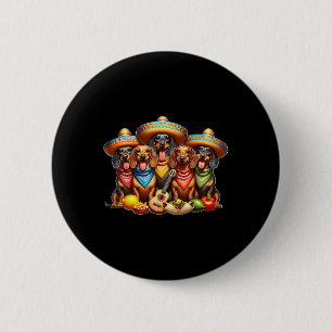 Dachshund Cinco De Mayo Wiener Dog 6 Cm Round Badge