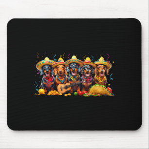 Dachshund cinco de mayo wiener dog mouse mat