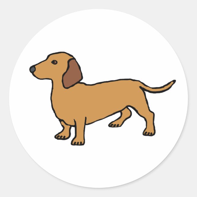 Dachshund Classic Round Sticker (Front)