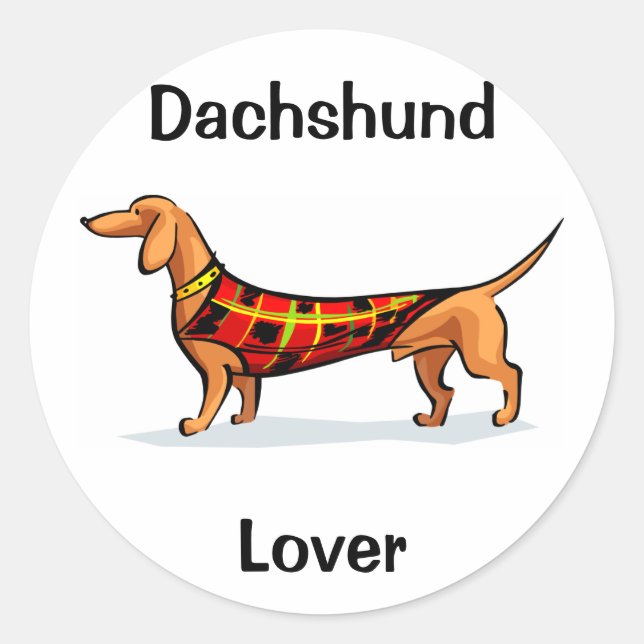 Dachshund Classic Round Sticker (Front)