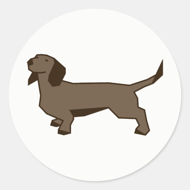 Dachshund Classic Round Sticker (Front)