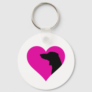 Dachshund classic round sticker key ring