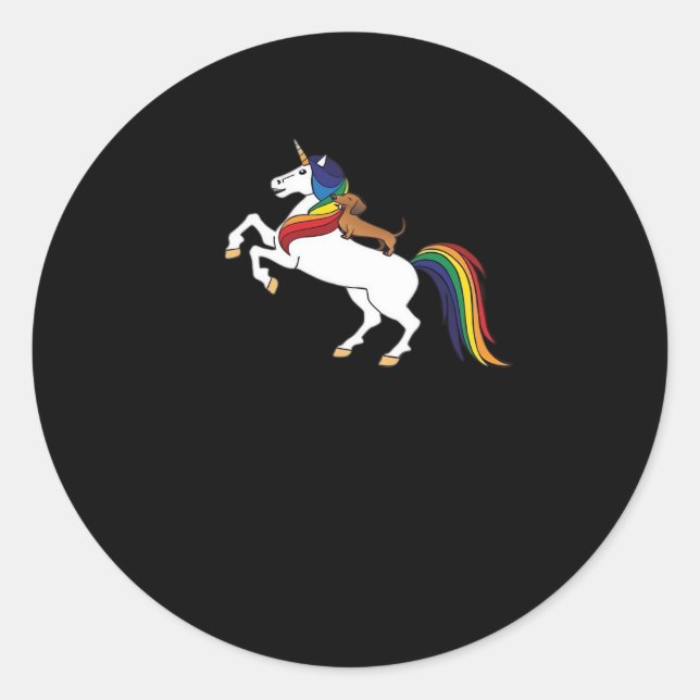 Dachshund Classic T-Shirt Classic Round Sticker (Front)