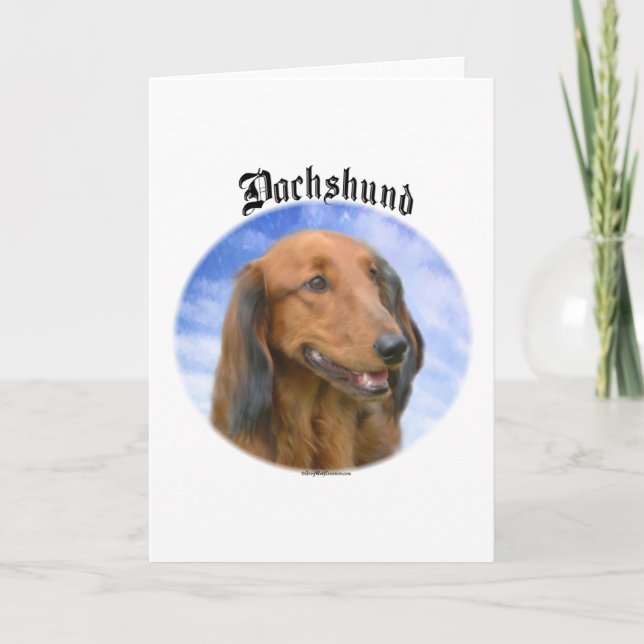 Dachshund Clouds Holiday Card (Front)