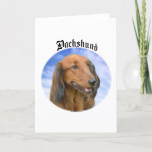Dachshund Clouds Holiday Card