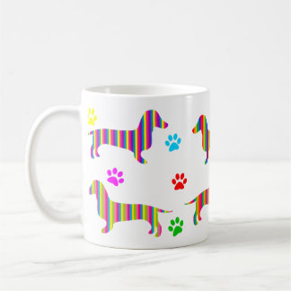 Dachshund Coffee Mug | Rainbow Dachshunds Paws