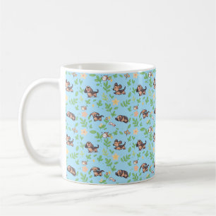 Dachshund Coffee Mug Spring Floral Kawaii Dog Gift