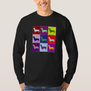 Dachshund Colour Pop Type Art  Weiner Dog T-Shirt