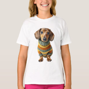 Dachshund Colourful Sweater Kids