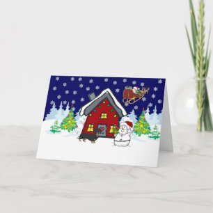 Dachshund Country Christmas Holiday Card