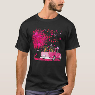 Dachshund Couple Truck Happy Valentines Day T-Shirt
