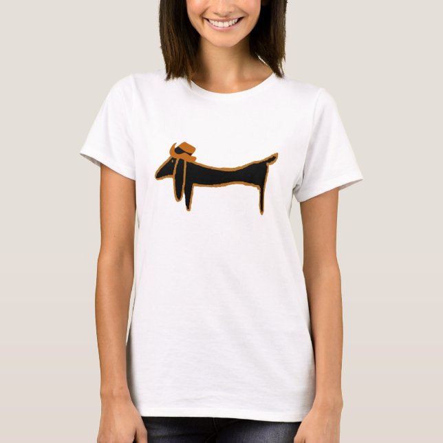 Dachshund Cowboy T-Shirt (Front)