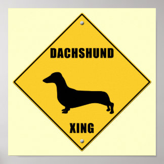 Dachshund Crossing (XING) Sign
