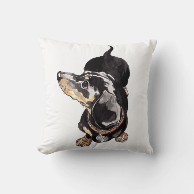 dachshund cushion by Annabel Tarrant (Front)