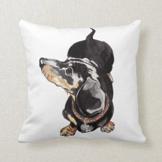 dachshund cushion by Annabel Tarrant
