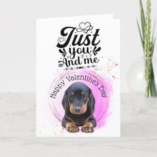 Dachshund Custom Valentine's Day Holiday Card