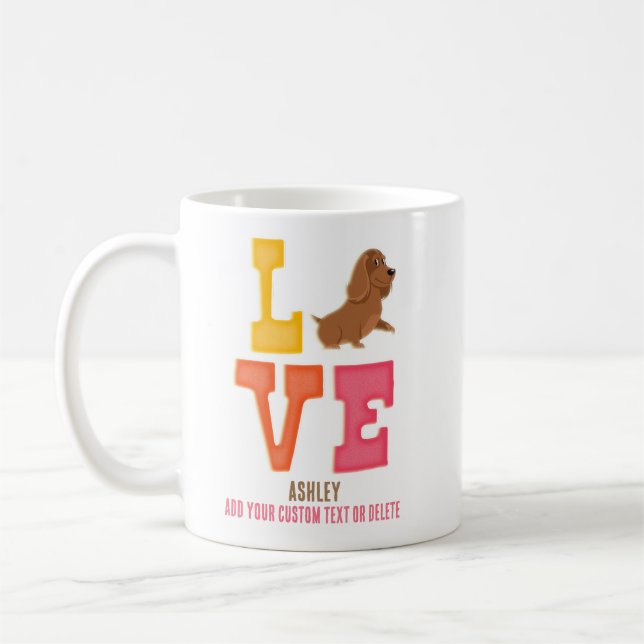 Dachshund Cute Dog Dad Coffee Mug (Left)