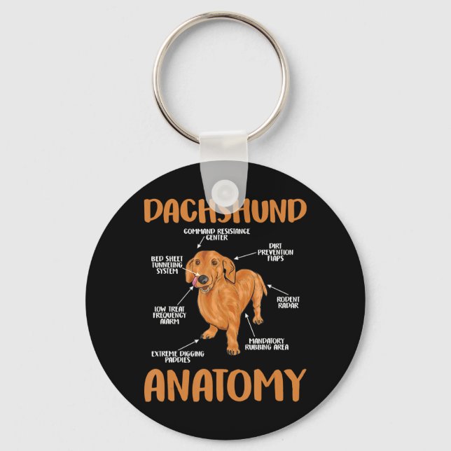 Dachshund Cute Gifts Wiener Doxie Lovers Key Ring (Front)