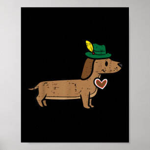 Dachshund Cute Sausage Dog German Kids Men Women Poster