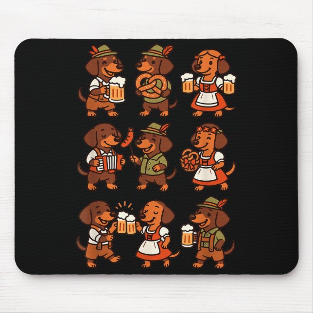 Dachshund Cute Sausage Dog German Men Women  Mouse Mat (Front)