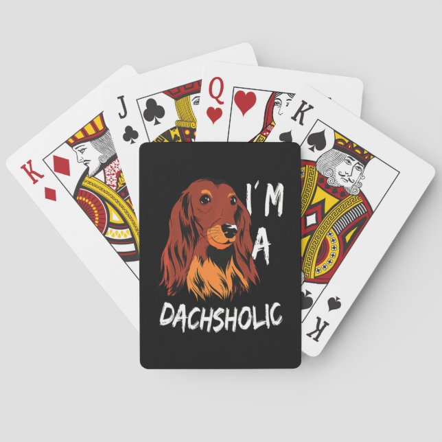 Dachshund Dachsholic Playing Cards (Back)