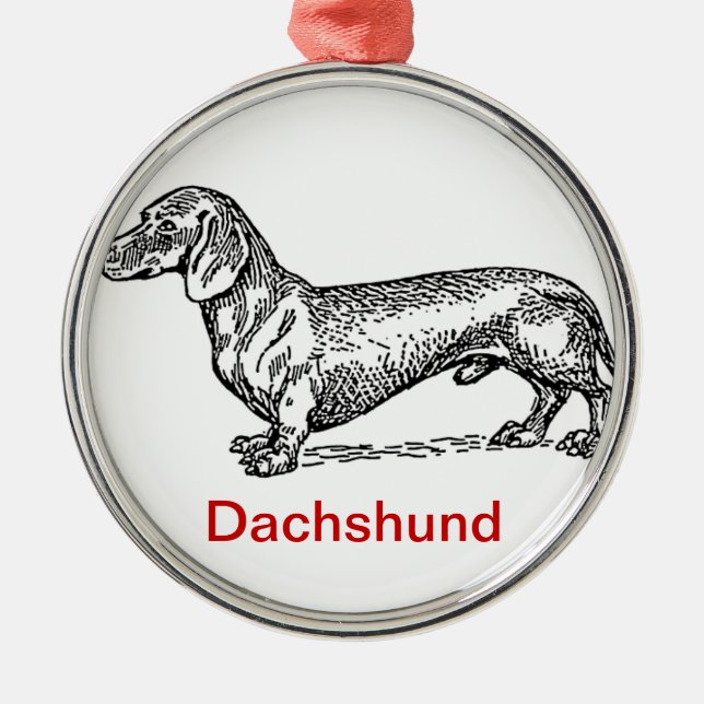 Dachshund Dachsie Christmas Ornament (Front)