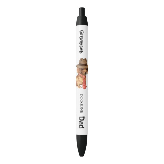 Dachshund Dad Black Ink Pen (Front Vertical)