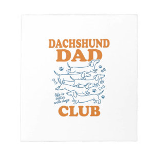 Dachshund Dad Club Vintage Dog Shirt Design_1 Notepad