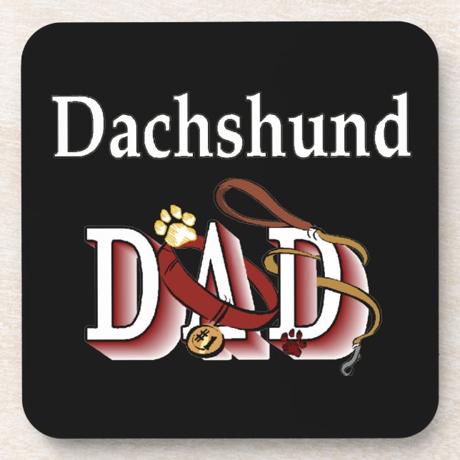 Dachshund Dad Coaster (Front)