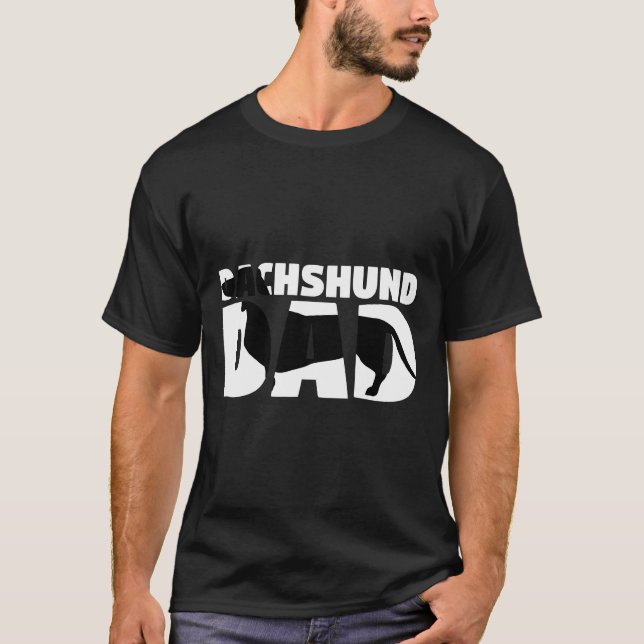 Dachshund Dad Dachshund  Father Dog Dad Tee (Front)