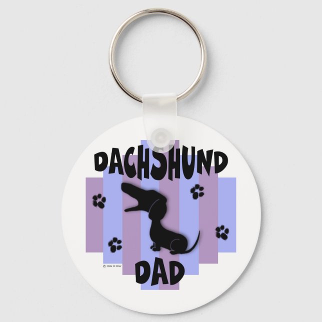 Dachshund Dad Keychain (Front)