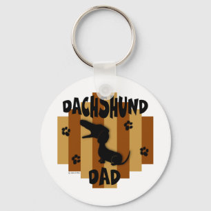 Dachshund Dad Keychain
