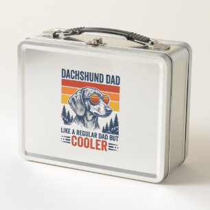 Dachshund Dad Like a Regular Dad But Cooler Shirt_ Metal Lunch Box