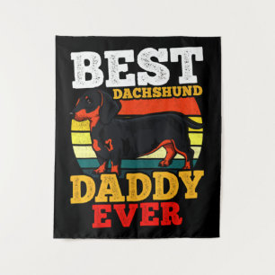 Dachshund Dad Retro Tapestry