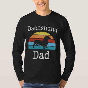 Dachshund Dad Retro Vintage Funny Doxie Wiener Dog T-Shirt