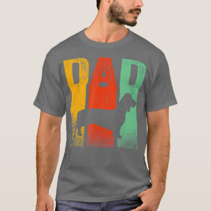 Dachshund Dad Retro Vintage Gift Dog Owner Pet T-Shirt