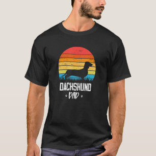 Dachshund Dad Retro Vintage T-Shirt