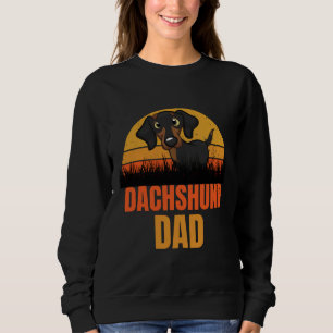 Dachshund Dad Retro Vitage  For Fathers Dachshund  Sweatshirt