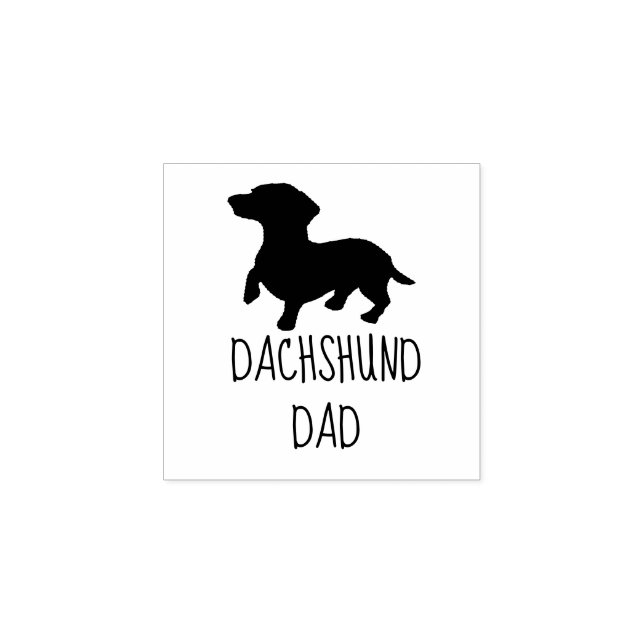 Dachshund Dad Rubber Stamp (Imprint)