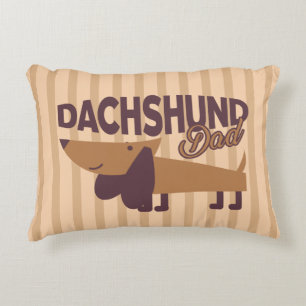 Dachshund Dad Throw Pillow