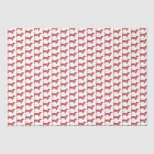 Dachshund Daxie Christmas Dog Silhouette White Tissue Paper