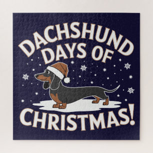 Dachshund days of Christmas! Jigsaw Puzzle
